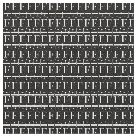 Monogram Initiaal letter F Stof (Close Up)