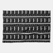 Monogram Initiaal letter F Theedoek (Horizontaal)