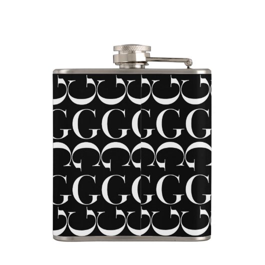 Monogram Initiaal Letter G Heupfles (Achterkant)