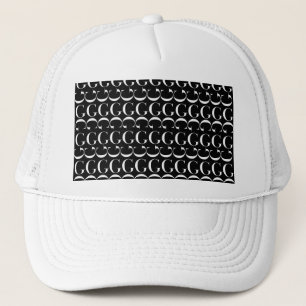 Monogram Initiaal Letter G, kies Achtergrondkleur Trucker Pet