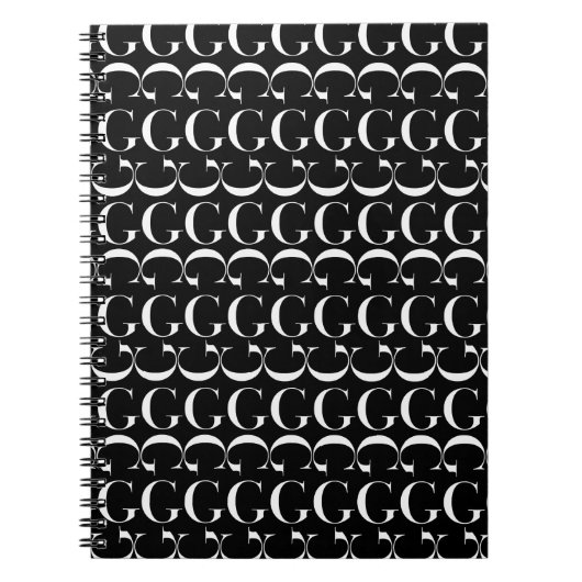 Monogram Initiaal Letter G Notitieboek (Voorkant)