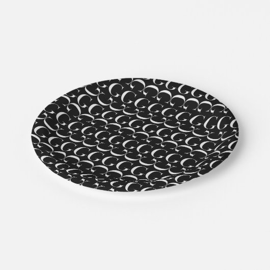 Monogram Initiaal Letter G Papieren Bordje (Gekanteld)