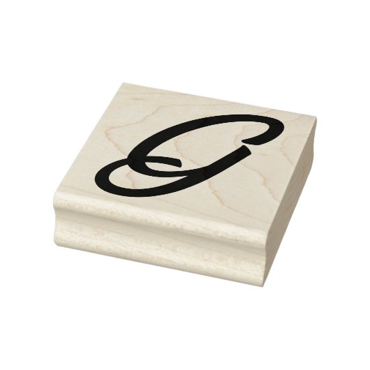 Monogram Initiaal Letter G Rubberstempel (Stempel)