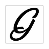 Monogram Initiaal Letter G Rubberstempel (Afrduk)
