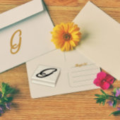 Monogram Initiaal Letter G Rubberstempel