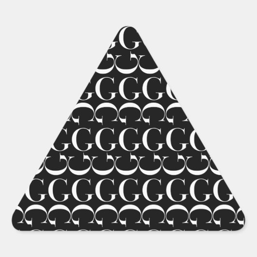 Monogram Initiaal Letter G Sticker (Voorkant)