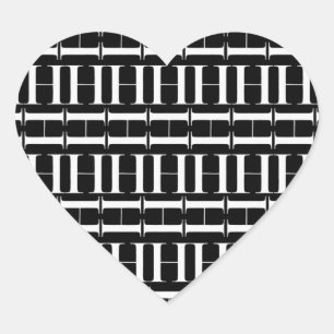Monogram Initiaal letter H Hart Sticker