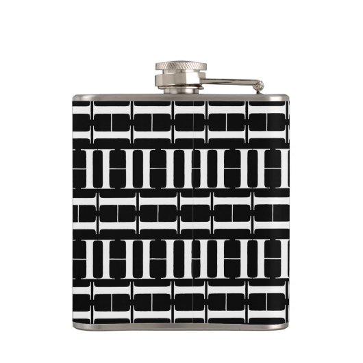 Monogram Initiaal letter H Heupfles (Achterkant)