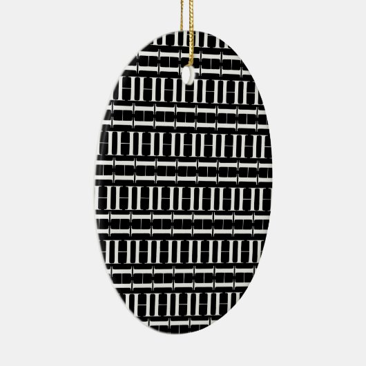 Monogram Initiaal letter H Keramisch Ornament (Rechts)