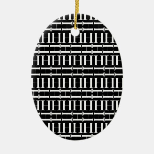 Monogram Initiaal letter H Keramisch Ornament (Voorkant)