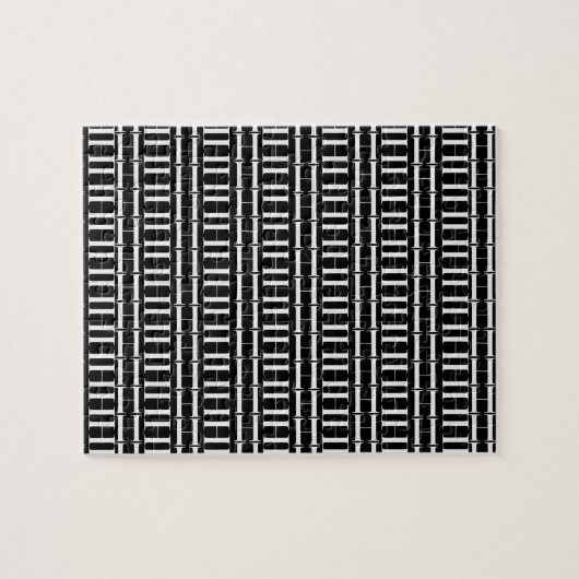 Monogram Initiaal Letter H, Kies Achtergrondkleur Legpuzzel (Horizontaal)