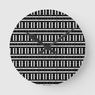 Monogram Initiaal Letter H, Kies Achtergrondkleur Ronde Klok