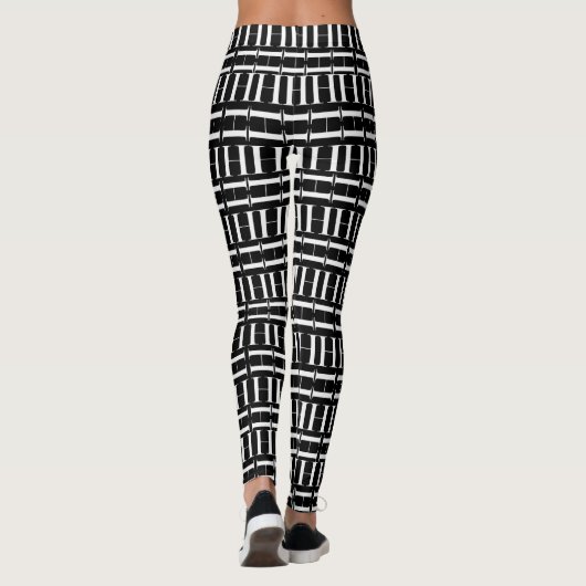 Monogram Initiaal letter H Leggings (Achterkant)