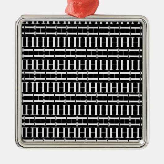 Monogram Initiaal letter H Metalen Ornament (Voorkant)