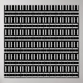 Monogram Initiaal letter H Poster (Voorkant)