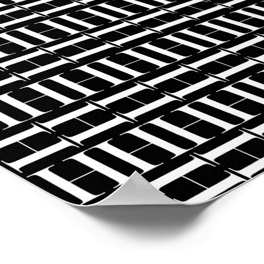 Monogram Initiaal letter H Poster (Hoek)