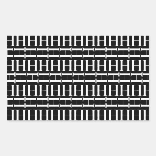 Monogram Initiaal letter H Rechthoekige Sticker (Voorkant)