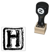 Monogram  initiaal letter H Rubberstempel (Gestempeld)