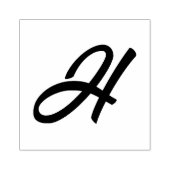 Monogram Initiaal letter H Rubberstempel (Afrduk)