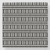 Monogram Initiaal letter H Stenen Onderzetter (Voorkant)