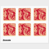 monogram Initiaal letter H Vierkante Sticker (Vel)