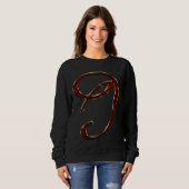 Monogram Initiaal letter I rood Trui (Voorkant volledig)