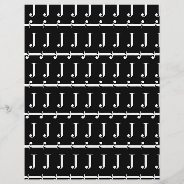 Monogram Initiaal letter J (Voorkant)