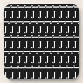 Monogram Initiaal letter J Bier Onderzetter (Voorkant)