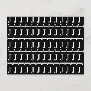 Monogram Initiaal letter J Briefkaart
