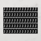 Monogram Initiaal letter J Briefkaart (Voorkant)