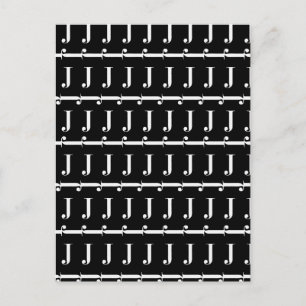 Monogram Initiaal letter J Briefkaart