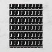 Monogram Initiaal letter J Briefkaart (Voorkant)
