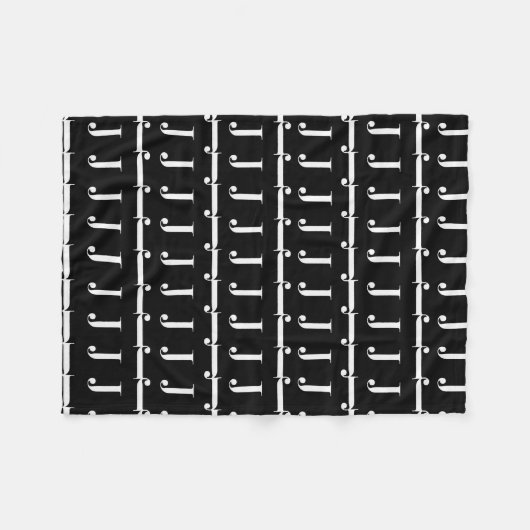 Monogram Initiaal letter J Fleece Deken (Voorkant (Horizontaal))
