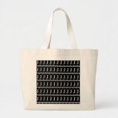 Monogram Initiaal letter J Grote Tote Bag (Voorkant)