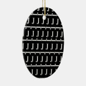 Monogram Initiaal letter J Keramisch Ornament (Rechts)