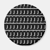 Monogram Initiaal letter J Magneet (Voorkant)