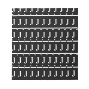 Monogram Initiaal letter J Notitieblok