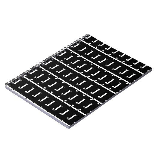 Monogram Initiaal letter J Notitieboek (Linkerzijde)