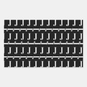 Monogram Initiaal letter J Rechthoekige Sticker (Voorkant)
