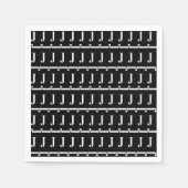 Monogram Initiaal letter J Servet (Voorkant)