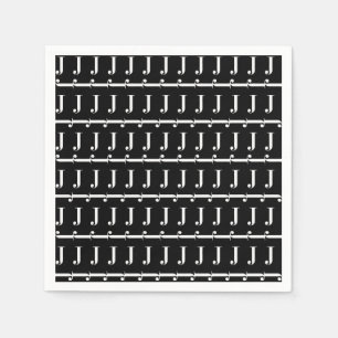 Monogram Initiaal letter J Servet