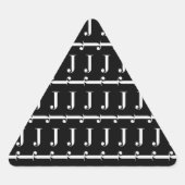 Monogram Initiaal letter J Sticker (Voorkant)