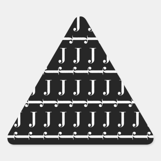 Monogram Initiaal letter J Sticker (Voorkant)