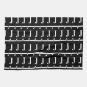 Monogram Initiaal letter J Theedoek (Horizontaal)