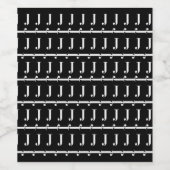 Monogram Initiaal letter J Wijn Etiket (Enkel label)