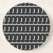 Monogram Initiaal letter J Zandsteen Onderzetter (Voorkant)