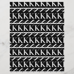 Monogram Initiaal letter K