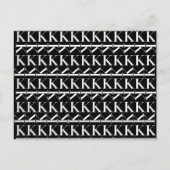 Monogram Initiaal letter K Briefkaart (Voorkant)