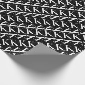 Monogram Initiaal letter K Cadeaupapier (Hoek)