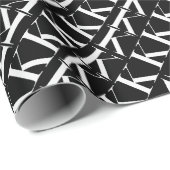 Monogram Initiaal letter K Cadeaupapier (Rol Hoek)